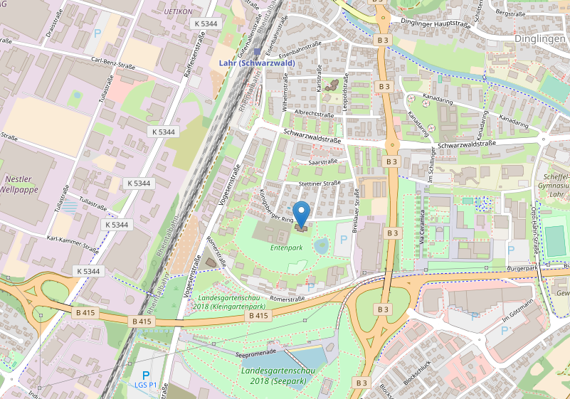OpenStreetMap-Karte EmK Lahr